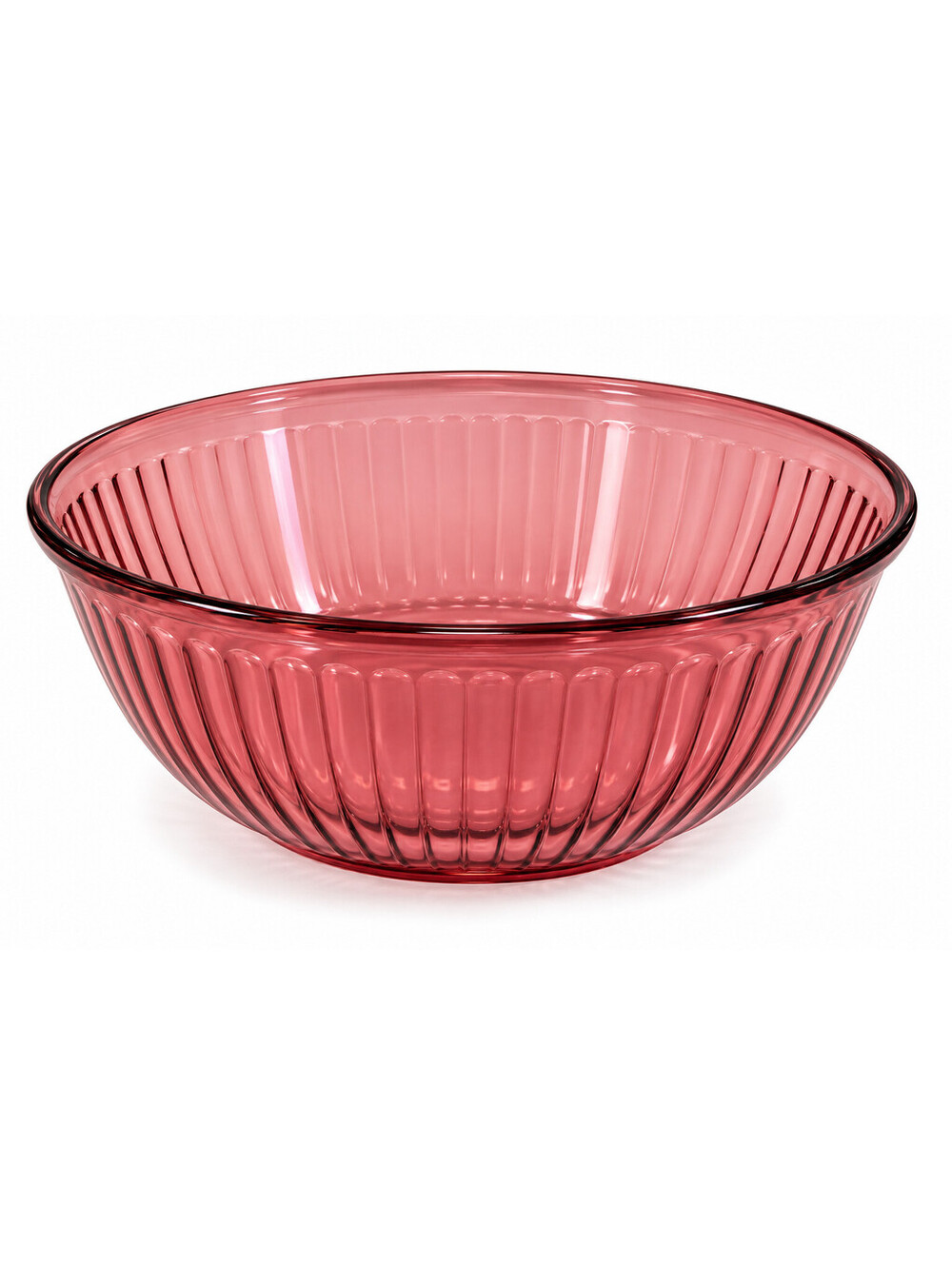 Vintage Pyrex Cranberry 7403-S Sculptured 10 Cup Deep Bowl Never Used